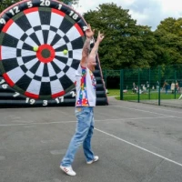 Set Up Giant Inflatable Dart Board 6